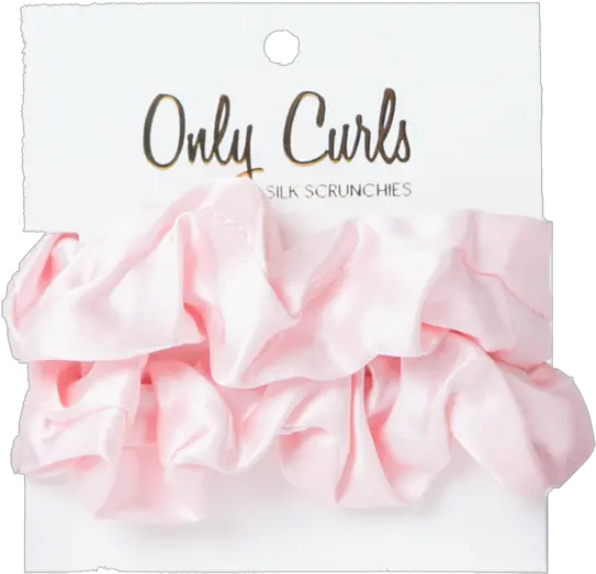 Only Curls Silk Scrunchies Pink Large Satin Png Scrunchie Png