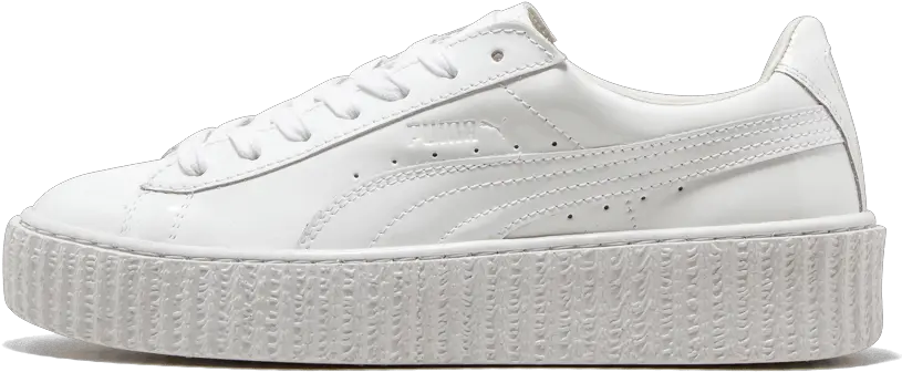Download Puma X Rihanna Basket Creepers White Puma Shoe Transparent Background Png Tennis Shoes Png