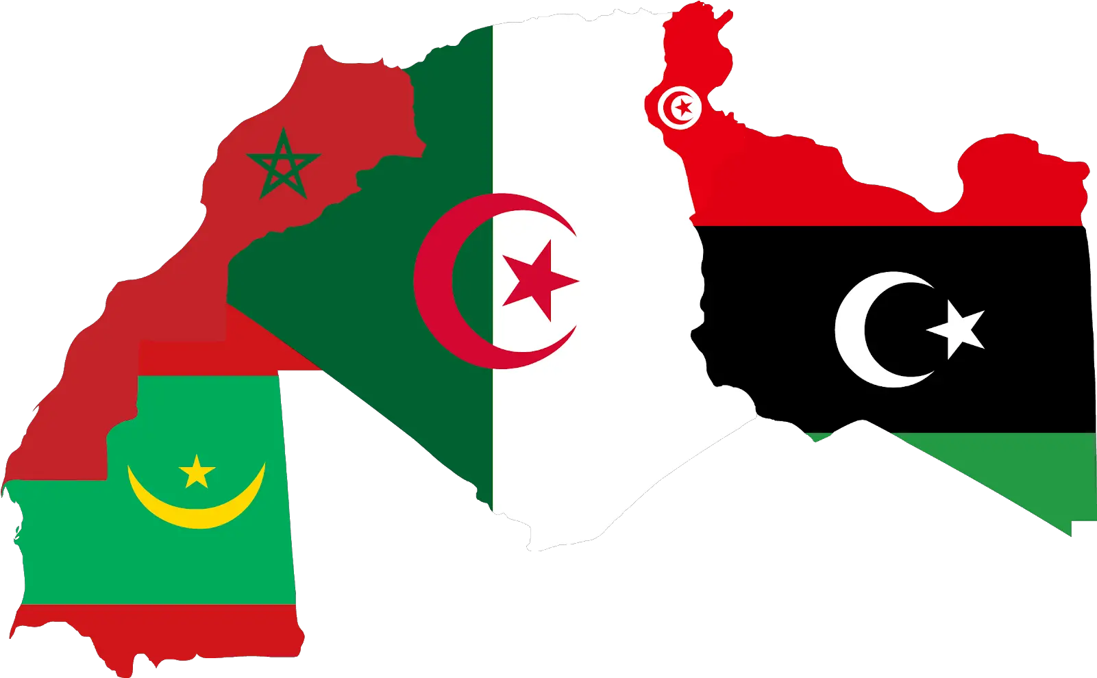 Download Maps Algeria Morocco Tunisia Libya Mauritania Morocco Algeria Tunisia Libya Png Peru Flag Png