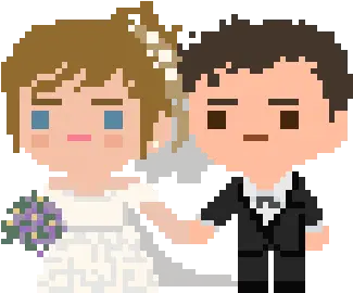 Pixel Bride And Groom By Marion Kapferer Pixel Bride And Groom Png Bride Png