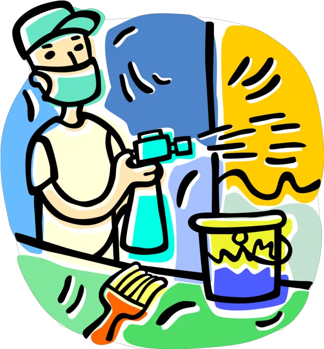 Painting And Drywall Preparation With Paintbrush Vector Image Clip Art Png Paintbrush Clipart Transparent