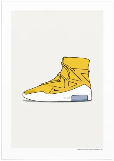 Fear Of God Boot Yellow Kickposters Fear Of God Png Boot Print Png