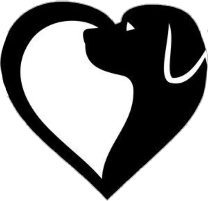 Heart Dog Silhouette Dog Heart Clip Art Png Download Dog Silhouette With Heart Heart Silhouette Png png