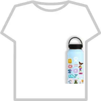 Baby Blue Hydroflask With Stickers Roblox Short Sleeve Png Hydro Flask Png