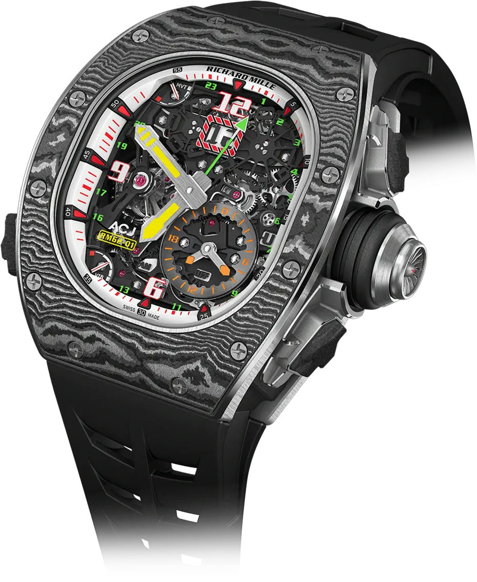 Rm 62 01 Richard Mille Manual Winding Tourbillon Richard Mille Rm 62 01 Acj Png Rm Png