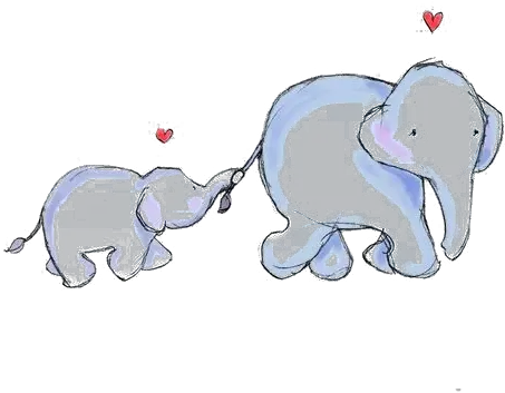 Elephant Mother Infant Clip Art Elephant And Baby Elephant Cartoon Png Baby Elephant Png