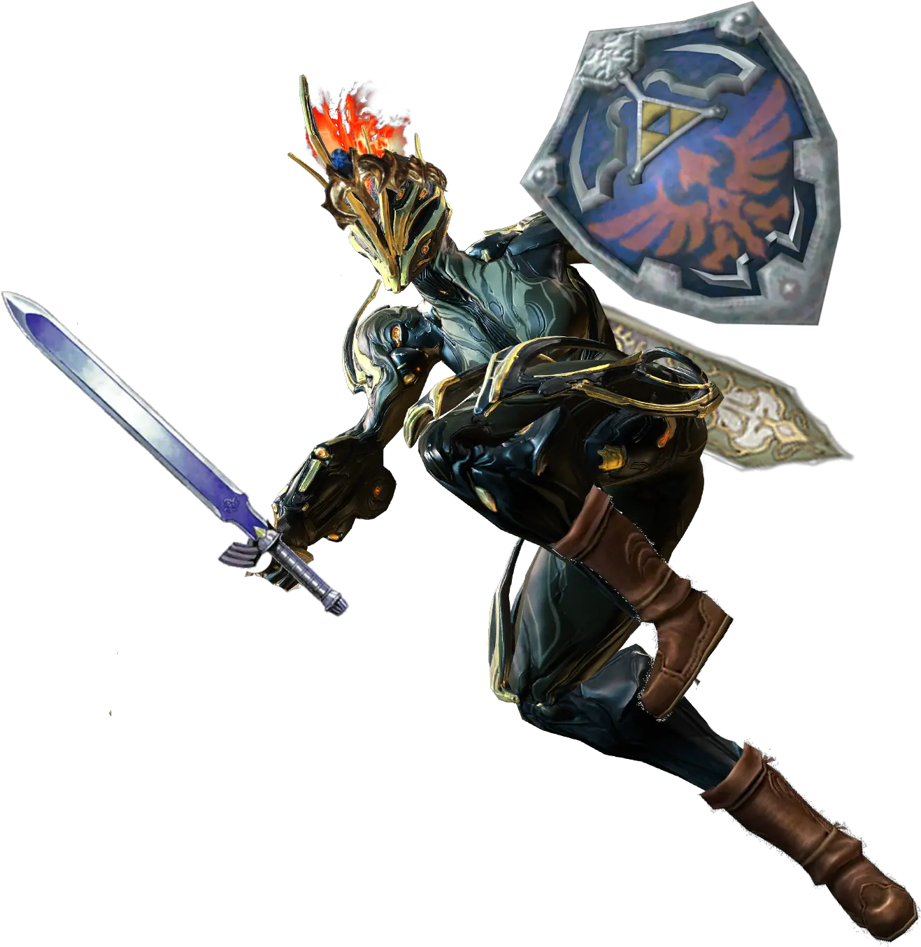 Bqwaofp Warframe Ember Prime Png Full Size Png Download Hylian Shield Twilight Princess Ember Moon Png