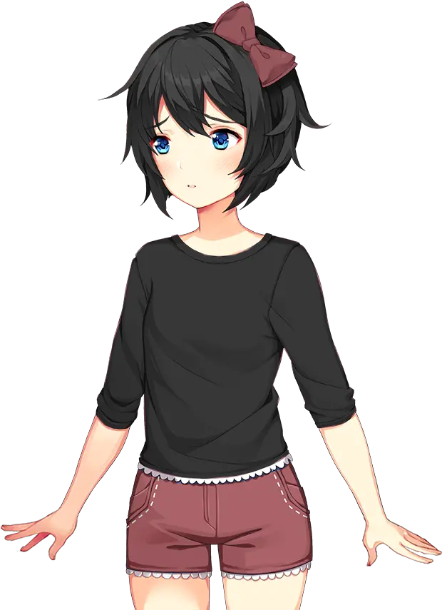 Download Emo Sayori Dark Sayori Reddit Full Size Png Doki Doki Literature Club Sayori Sprites Sayori Png