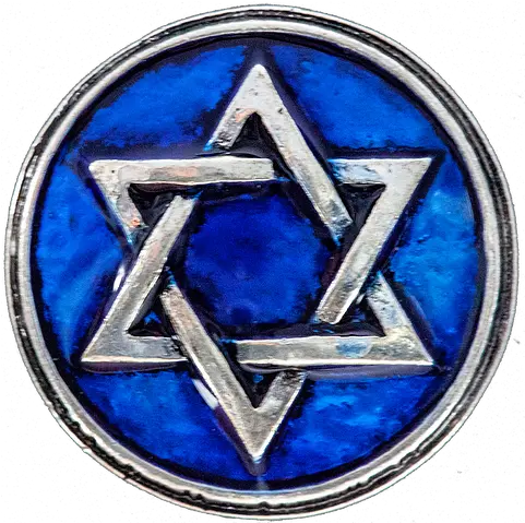 20mm Hanukkah Silver Star Of David With Blue Background Snap Charm Jewish Symbols Png Star Of David Transparent