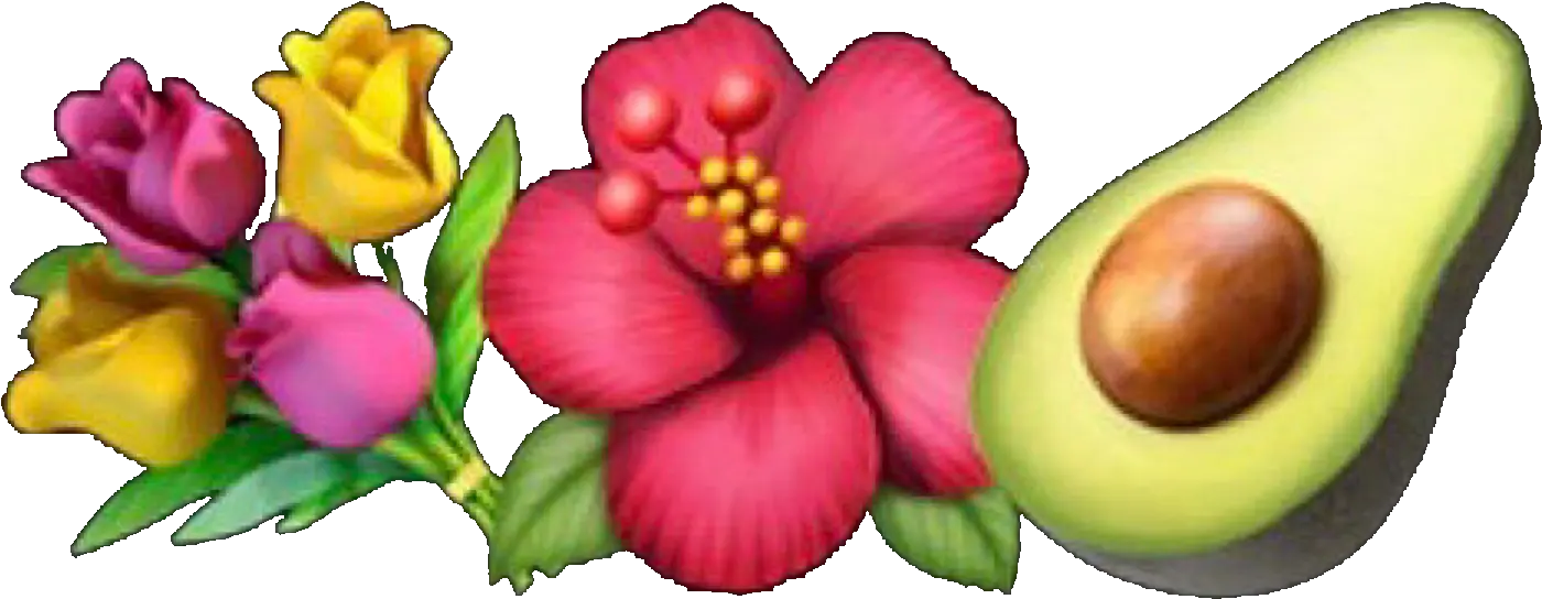 Emoji Emojis Emojicombo Guacamole Flower Flowers Iphone Emoji Flower Png Flower Emoji Png png