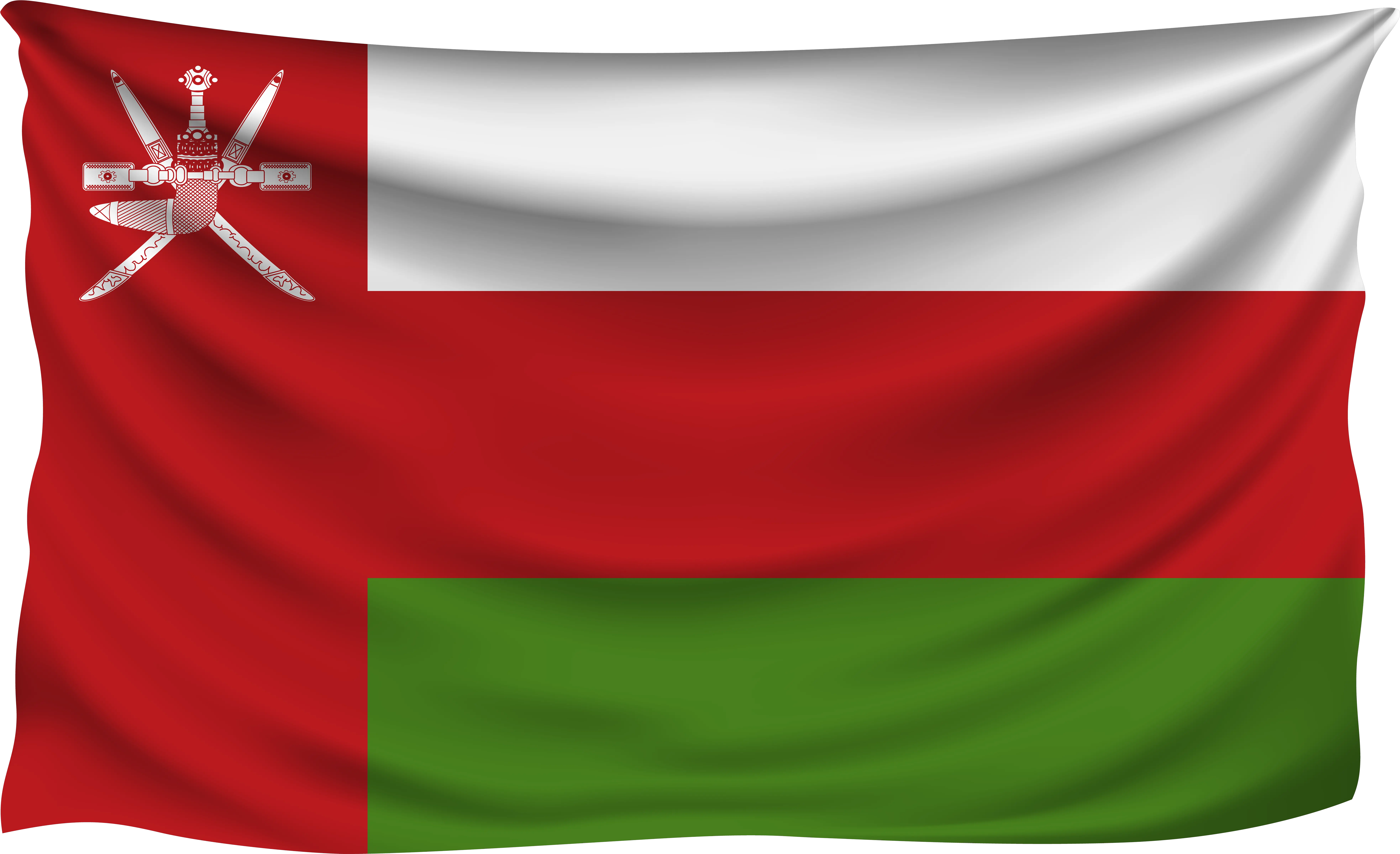 Oman Wrinkled Flag Transparent Oman Flag Png Oman Flag Png