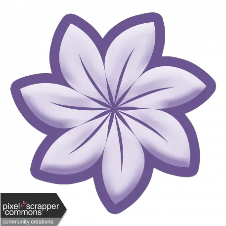 Purple Flower Graphic By Rose Stone Pixel Scrapper Digital Png