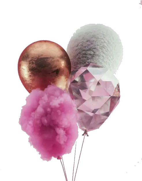 Image About Tumblr In Pop It By Zakia Pink And Gold Balloons Png Pink Balloons Png