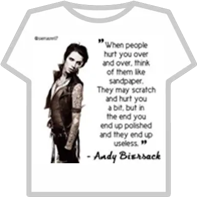 Andy Biersack Quoteu003c33 Roblox Active Shirt Png Andy Biersack Png