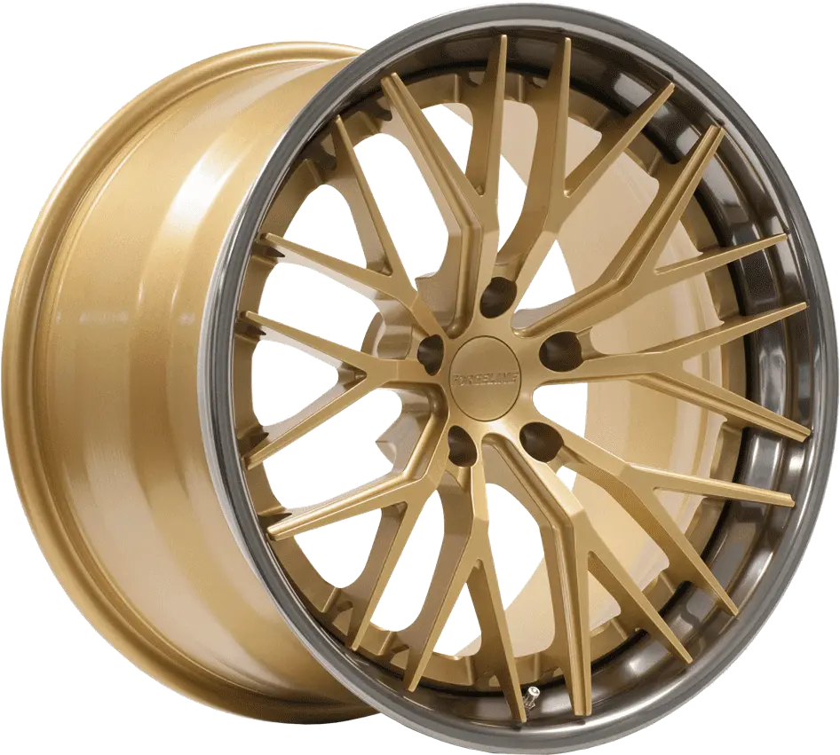 Forgeline Al303 Satin Race Gold Center And Transparent Smoke Rim Png Gold Smoke Png