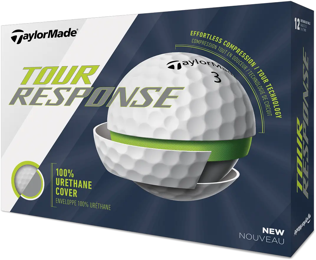 Taylormade Tour Response Golf Ball 12 Taylormade Tour Response Golf Balls Png Golfball On Tee Icon Free