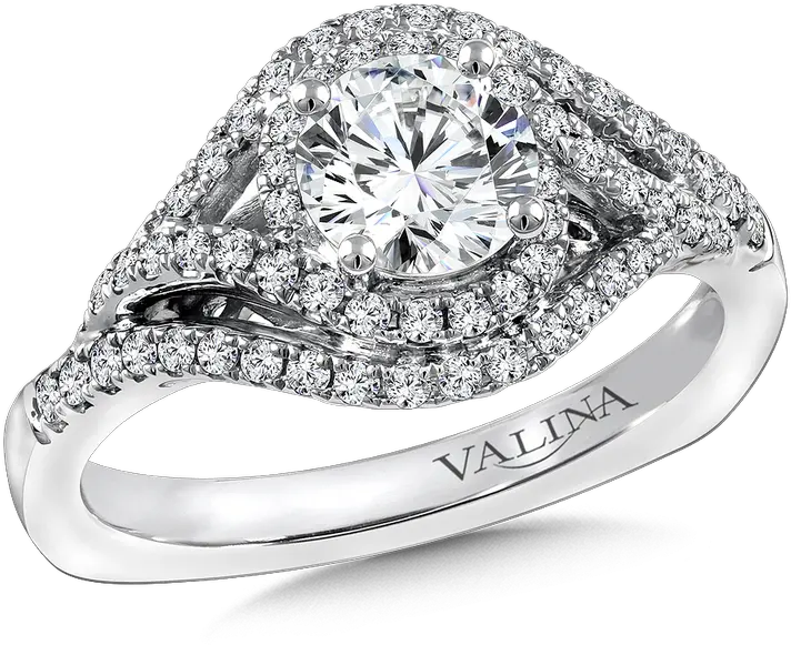 Diamond Engagement Ring Mounting In 14k Whiterose Gold 36 Ct Tw Ernest Jones Vera Wang Png White Rose Transparent Background