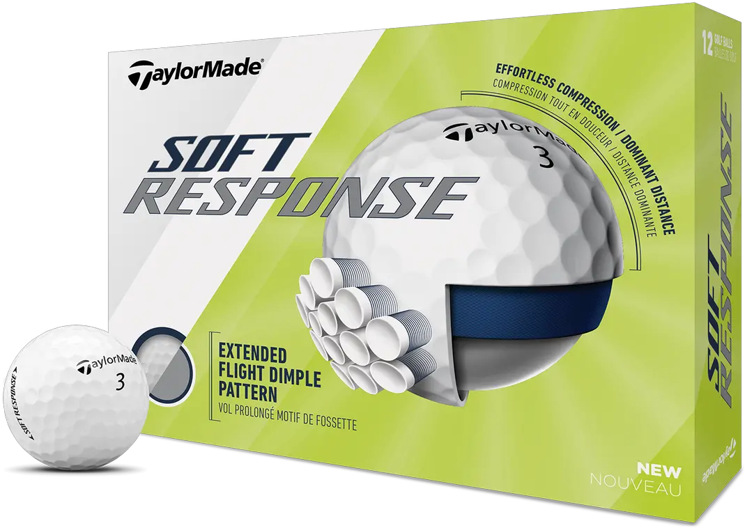 Taylormade Soft Response Golf Balls White 12 Pack Walmartcom Taylormade Soft Response Golf Balls Png Golfball On Tee Icon Free