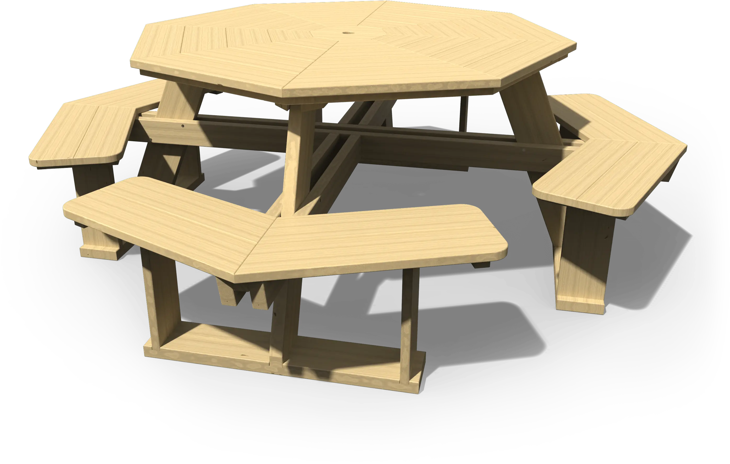 5u0027 Wood Picnic Table With Attached Bench Seats U2014 Patiova Png Icon