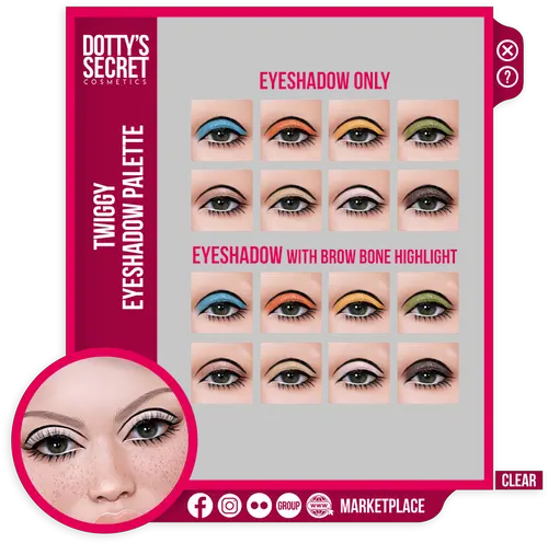Twiggy Eyeshadow Palette Dottyu0027s Secret For Party Png Color Icon Eyeshadow Palette