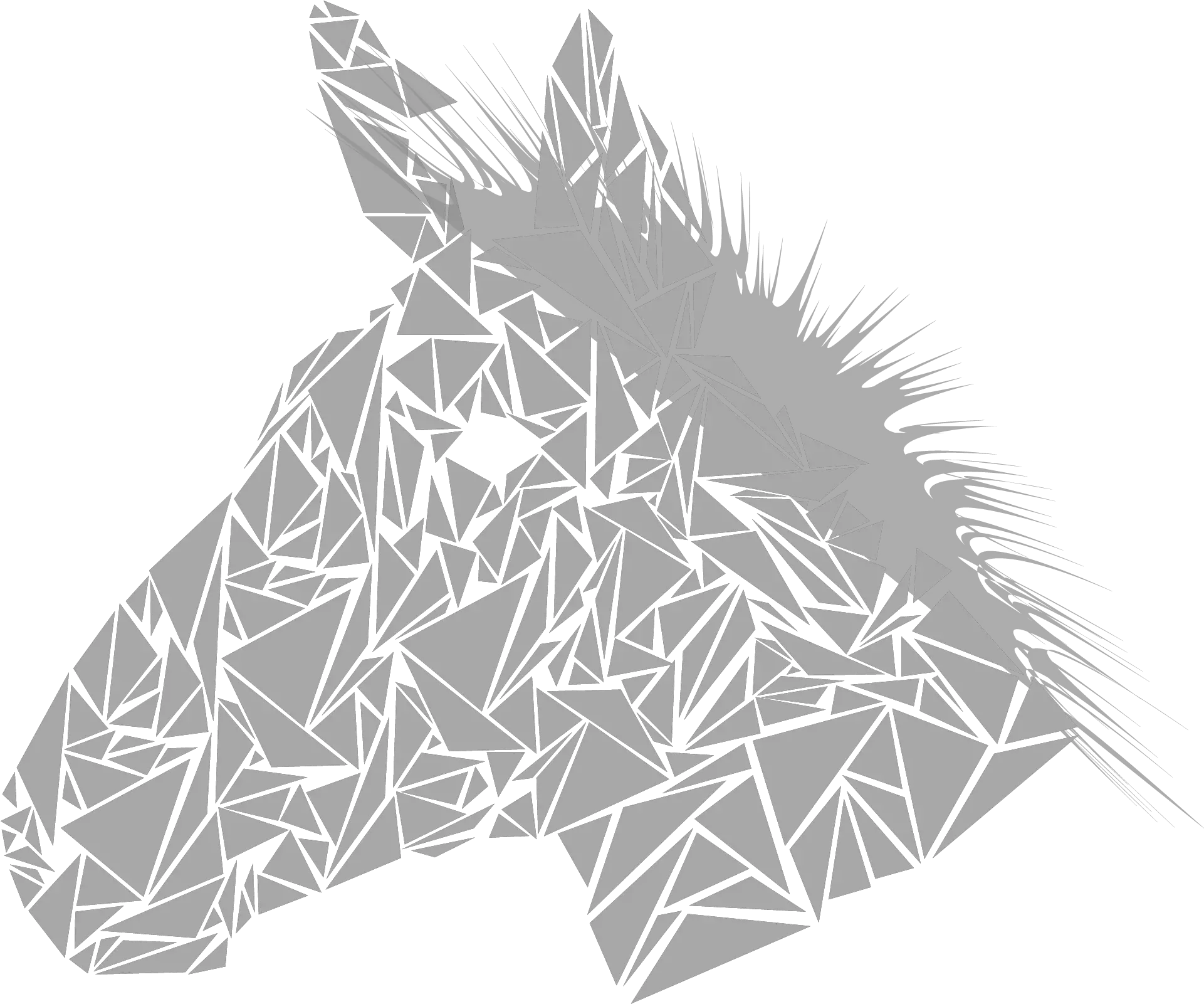 Zebra Equine Head Triangle Vector Drawing Free Image Horse Png Triangle Vector Png