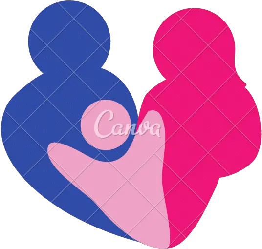 Parents And Child Icon Abstract Family Design Vector Png