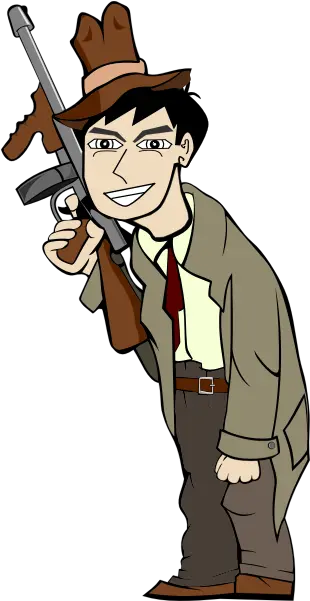 Gangster With A Gun Gangster Cartoon Transparent Png Gangster Png