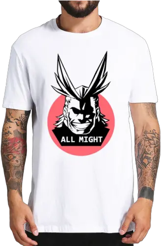 My Hero Acadamia All Might Red Background Tshirt T Png All Might Transparent