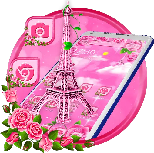 Updated Pink Paris Eiffel Tower Theme Pc Android App Girly Png Eiffel Tower Icon For Facebook