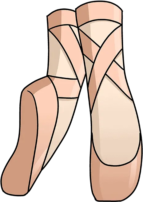 How To Draw Ballet Shoes Really Easy Drawing Tutorial Round Toe Png Ballet Shoes Png