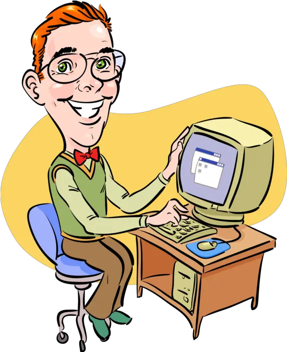 Download Hd Computer Nerd Png Advantages Of Using Computer Computer Nerd Png Computer Clipart Transparent png