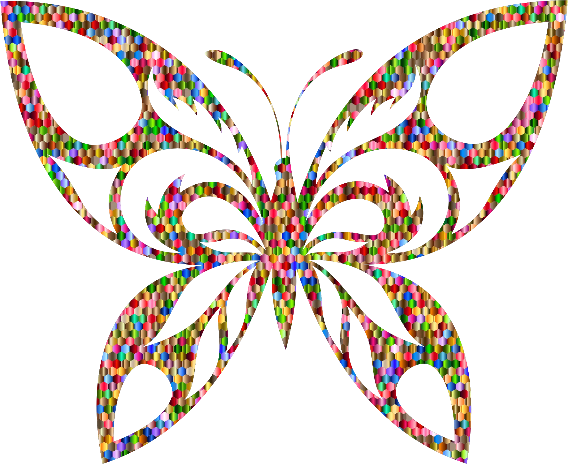 Vibrant Colors Png Transparent Image Black And White Butterfly Motifs Psychedelic Png