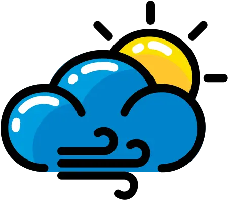 Cloud Icon Weather Sun Wind Climate Icono De Un Foco Png Wind Weather Icon