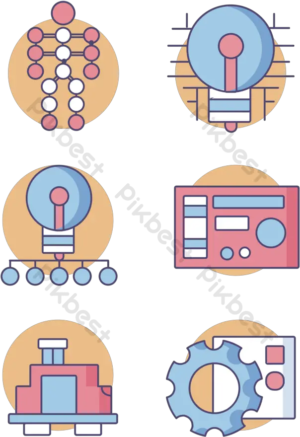 8 Flat Electronic Technology Products Vector Icons Ai Free Horizontal Png Filter Icon Vector