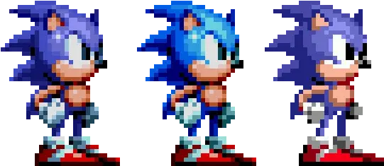 Sonicu0027s Mania Sprite Recolored To Fit Older Sonic 1u0026cd Sonic Pixel Art Png Sonic Mania Logo