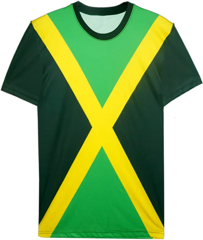 Menu0027s Performance Jamaica Flag All Over Printed Tee Png