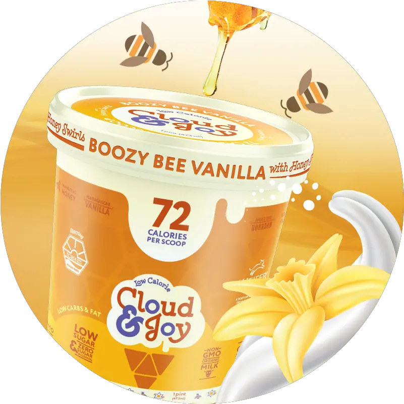 Boozy Bee Vanilla With Honey Swirls U2014 Cloud U0026 Joy Low Label Png Vanilla Extract Png