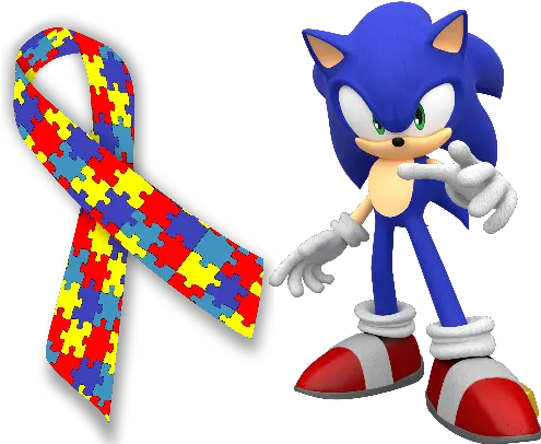 Discussion Sonic The Hedgehog And Autism Gamemaker Community High Resolution Autism Ribbon Png Sonic The Hedgehog Png