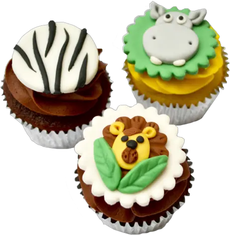 Safari Animals Cupcakes U2013 Sugar Street Boutique Cupcake Png Birthday Cupcake Png