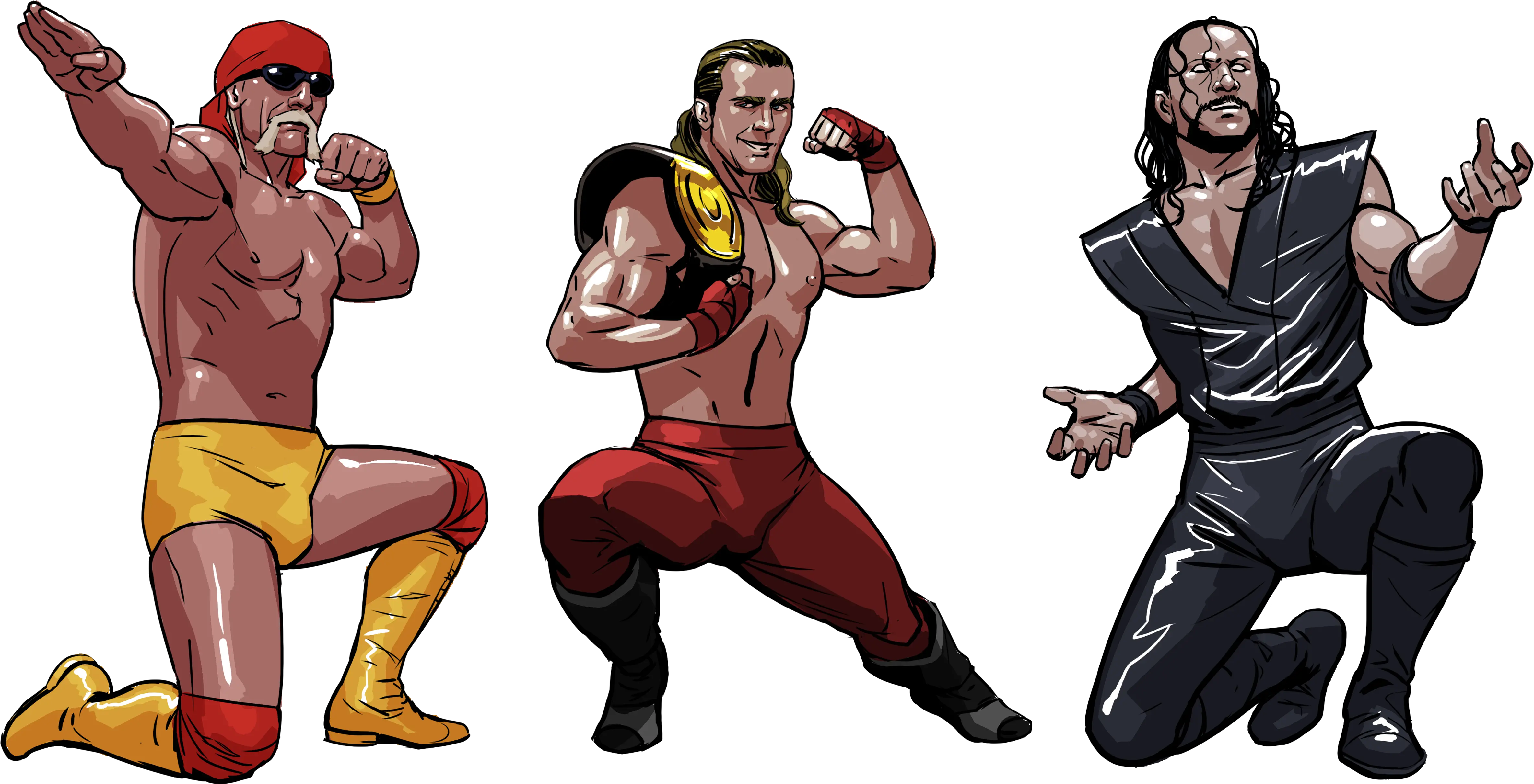 Download Hulk Hogan Shawn Michaels Shawn Michaels Illustration Png The Undertaker Png