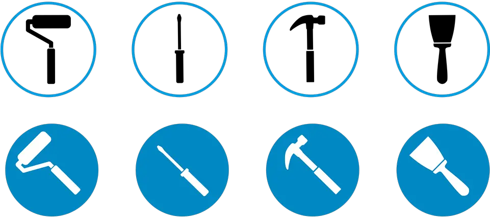 Free Photo Hammer Roller Tools Screwdriver Repair Icons Png Icon