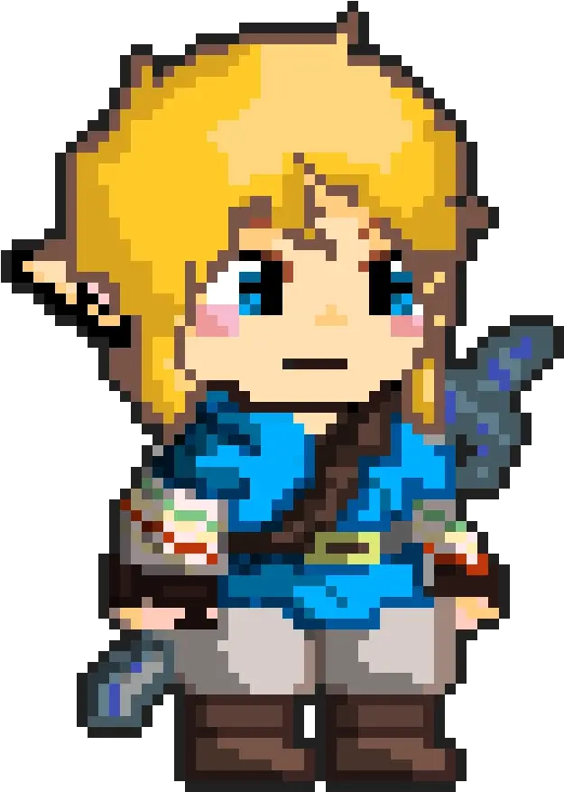 Pixilart Breath Of The Wild Link By Anonymous Cartoon Png Breath Of The Wild Link Png