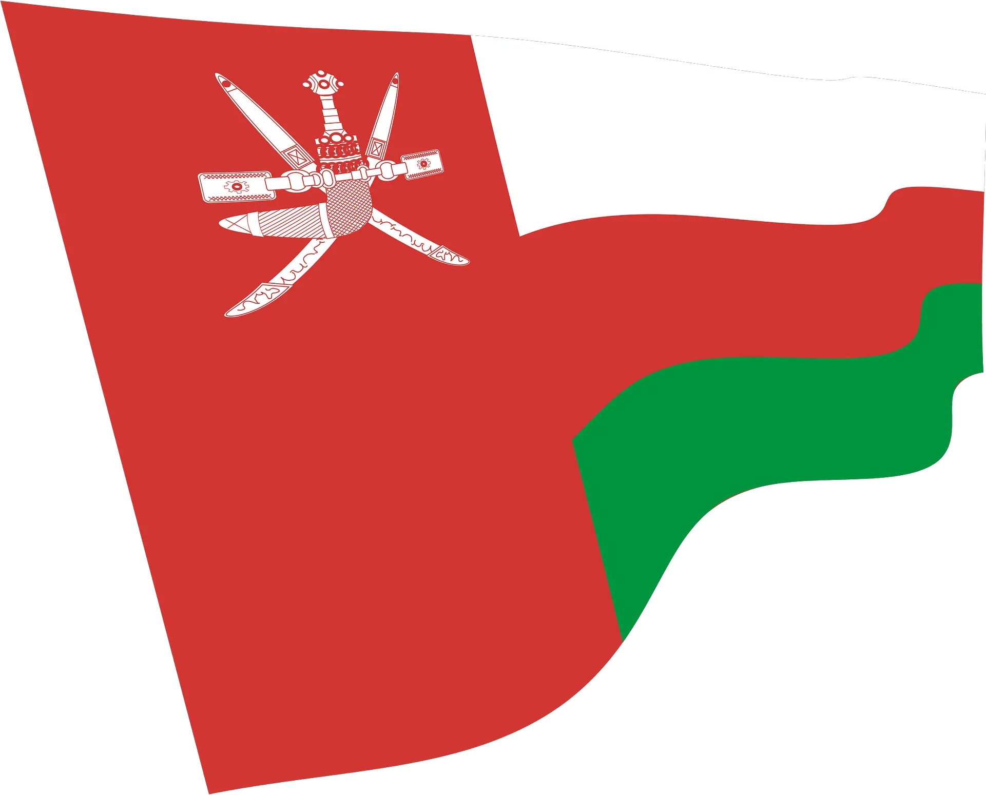 Oman Wavy Flag Clipart Flag Png Oman Flag Png