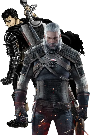 Download Hd Guts Vs Geralt Of Rivia Witcher 3 Wild Hunt Characters Png Witcher Png