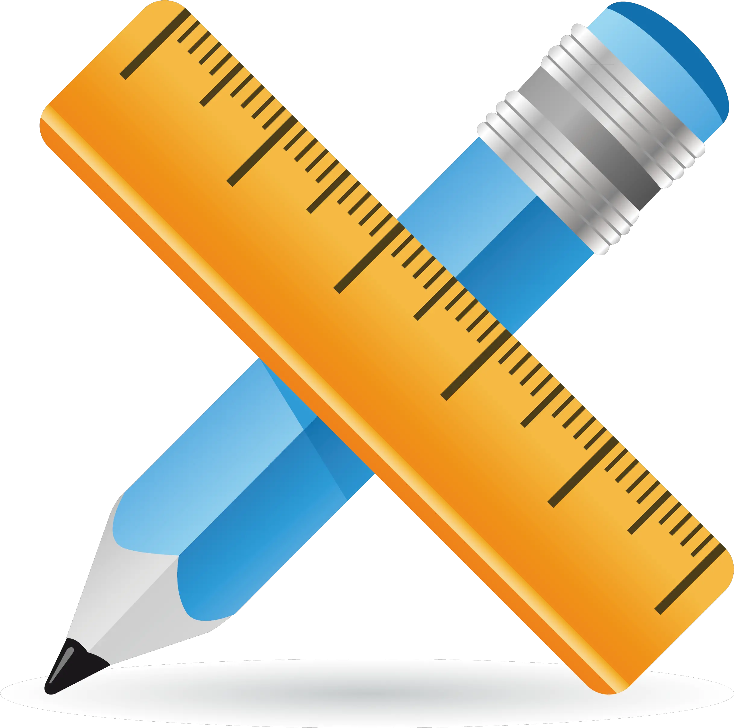 Clipart Ruler Supply Transparent Cartoon Ruler And Pencils Png Pencil Ruler Icon
