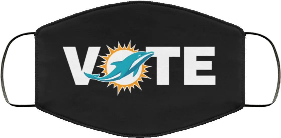 Miami Dolphins Vote Cloth Face Mask Emblem Png Miami Dolphins Logo Png