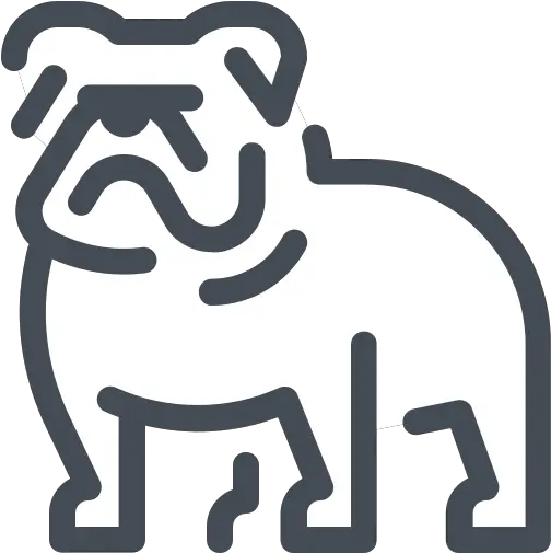 Bulldog Icon In Pastel Style Dog Png Bull Dog Icon