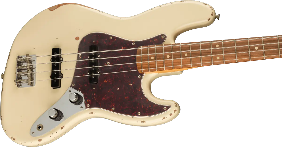 Fender 60th Anniversary Road Worn Jazz Bass Olympic White Png Vintage Icon Fretless