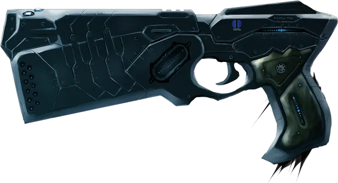 Terminator Half Face Dominator Psycho Pass Png Download Psycho Pass Dominator Png Terminator Face Png