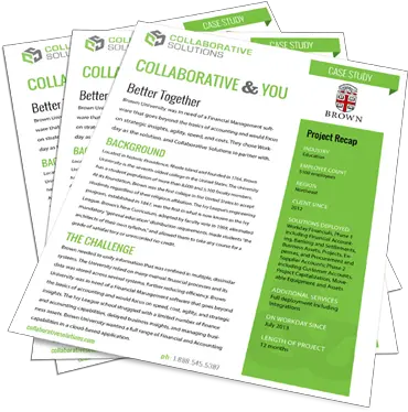 Brown University Case Study Collaborative Solutions Brochure Png Brown University Logo Png